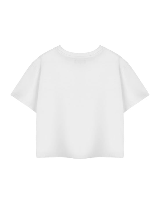 Scooby Doo Hex Girls Womens White Cropped Short Sleeved T-Shirt