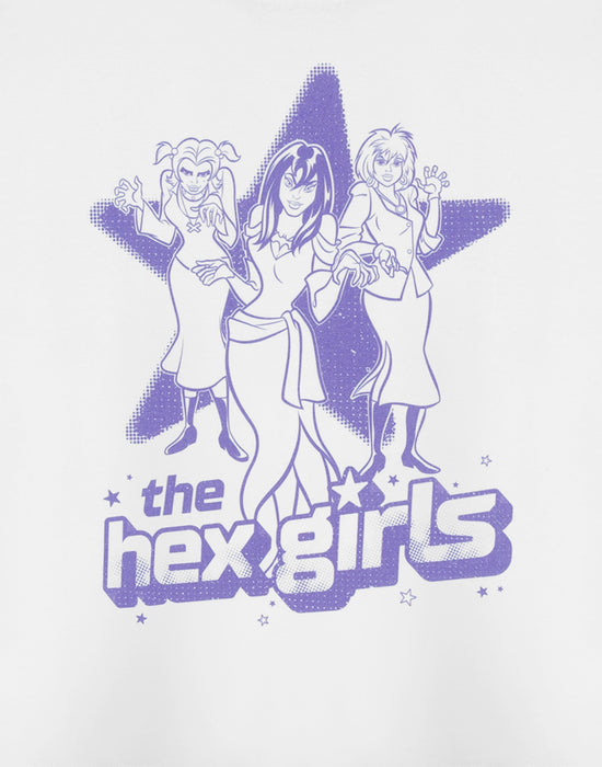 Scooby Doo Hex Girls Womens White Cropped Short Sleeved T-Shirt