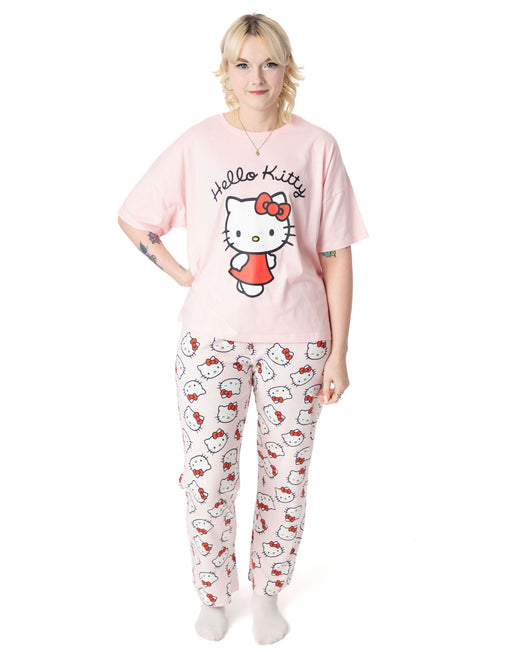 Hello Kitty Animal Print Pajama Set Hello Kitty Womens Pyjama Set