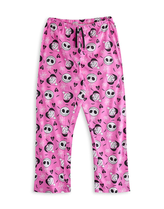 Disney The Nightmare Before Christmas Womens Black Pink Pyjama