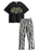 Beetlejuice Logo Womens Multicoloured Short Sleeve Long Leg Pyjama Set