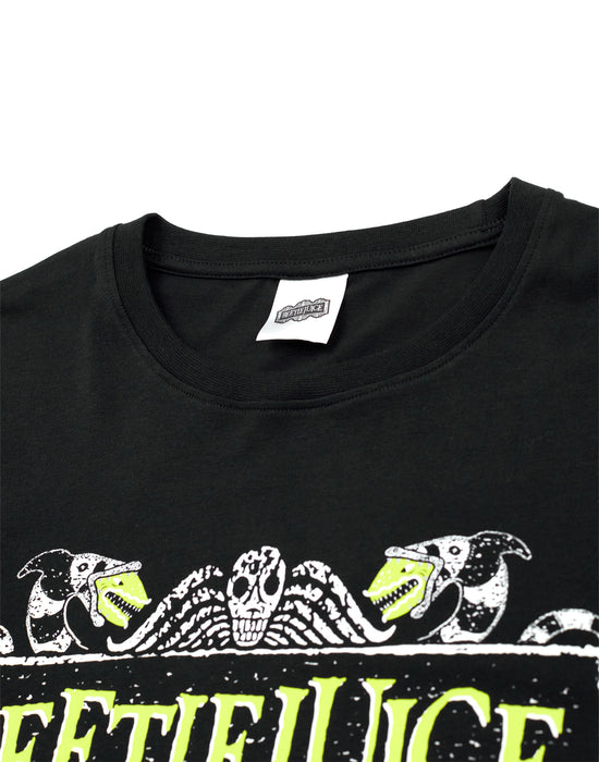 Beetlejuice Logo Womens Multicoloured Short Sleeve Long Leg Pyjama Set