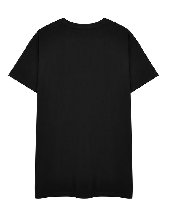 Red Hot Chili Peppers Trippy Womens Black Short Sleeved T-Shirt Dress