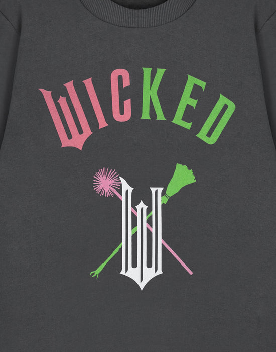 Wicked Broom & Wands Adults Womens Grey Sweatshirt