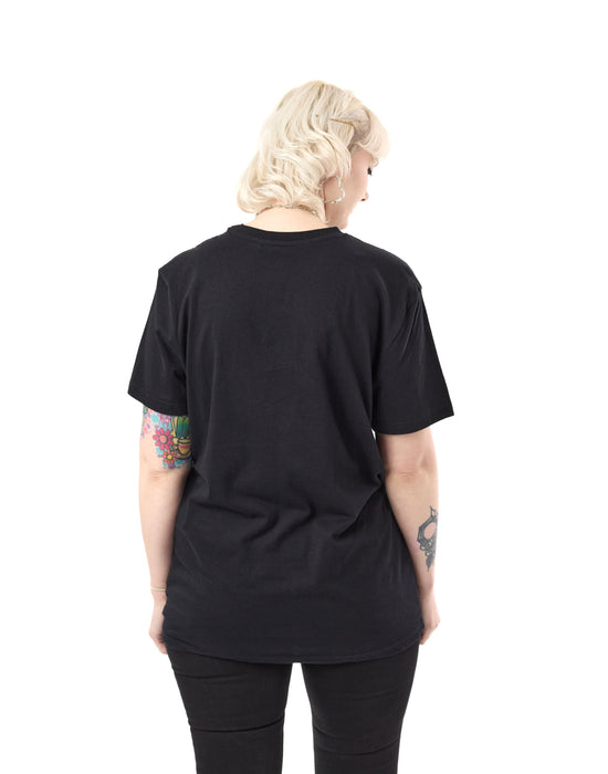 Hello Kitty Rock Life Womens Black Short Sleeved T-Shirt