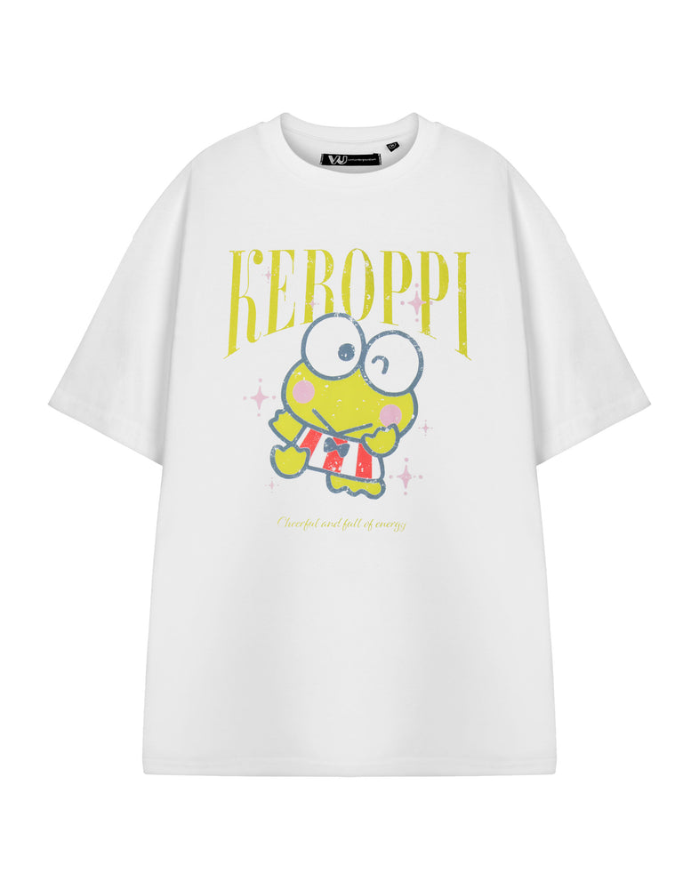 Hello Kitty Keroppi Womens White Short Sleeved T-Shirt