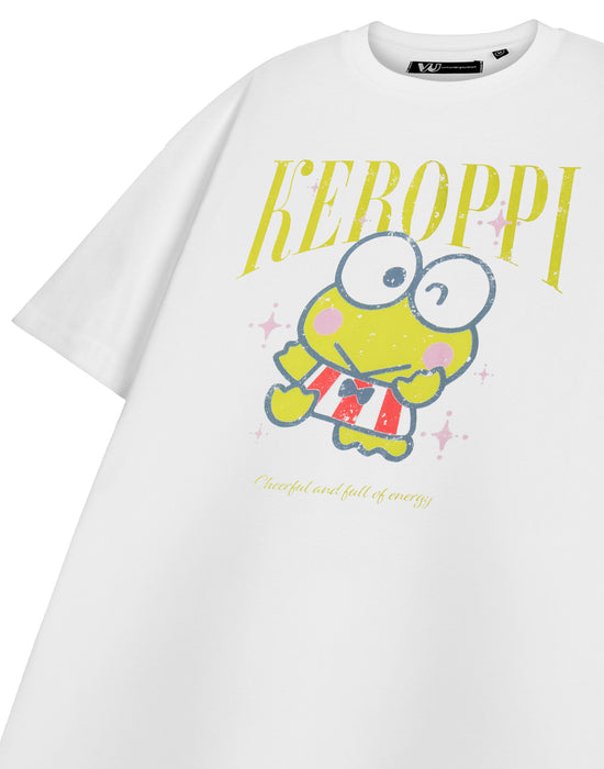 Hello Kitty Keroppi Womens White Short Sleeved T-Shirt