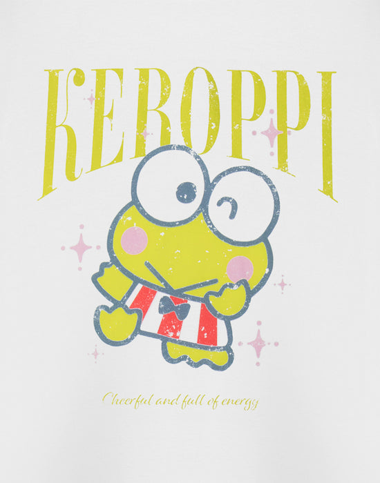Hello Kitty Keroppi Womens White Short Sleeved T-Shirt