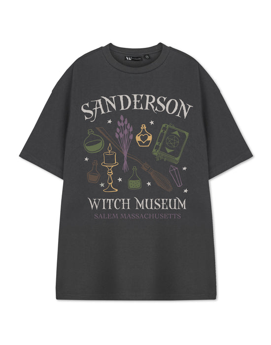 Show Me The Merch Sanderson Witch Museum Womens Grey Short Sleeved T-Shirt