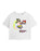 The Powerpuff Girls Flying Womens White Cropped Short Sleeved T-Shirt
