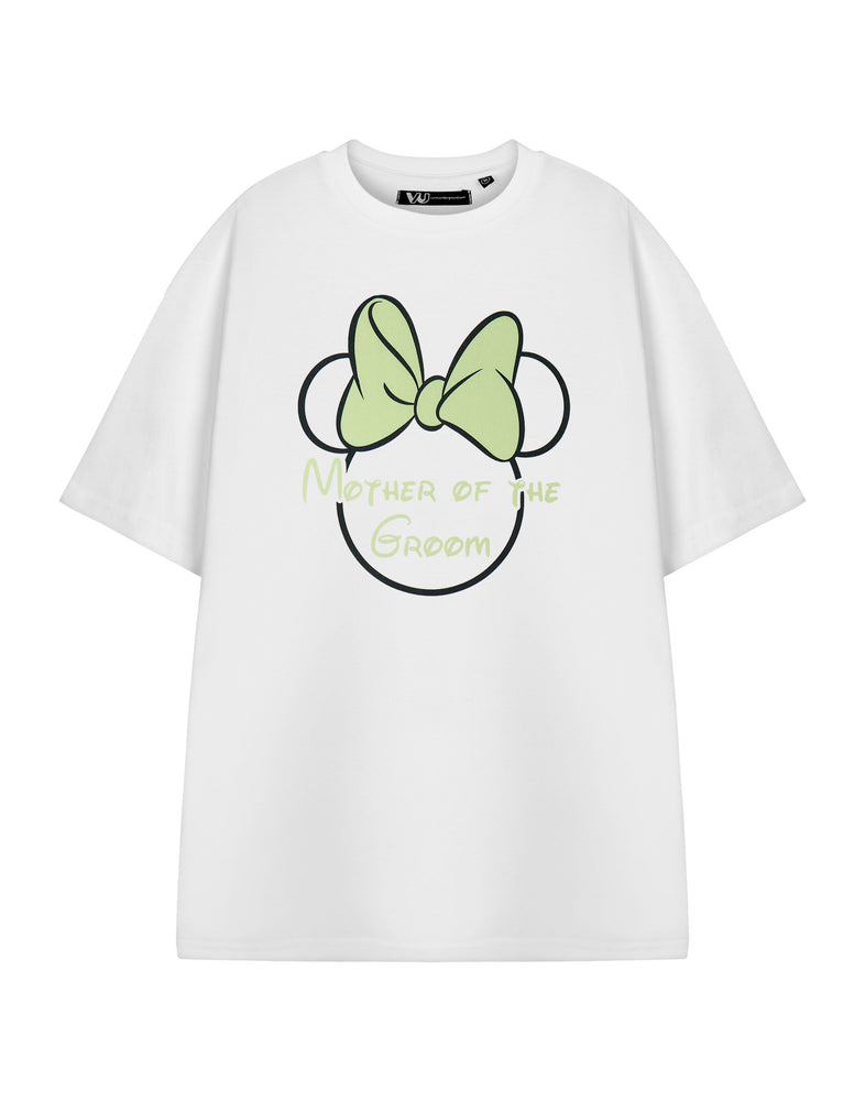 Disney Minnie Mouse Mother Of The Groom Hen Party Womens White Short Sleeved T-Shirt