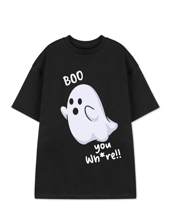 Show Me The Merch Boo You Wh*re Womens Black Short Sleeved T-Shirt