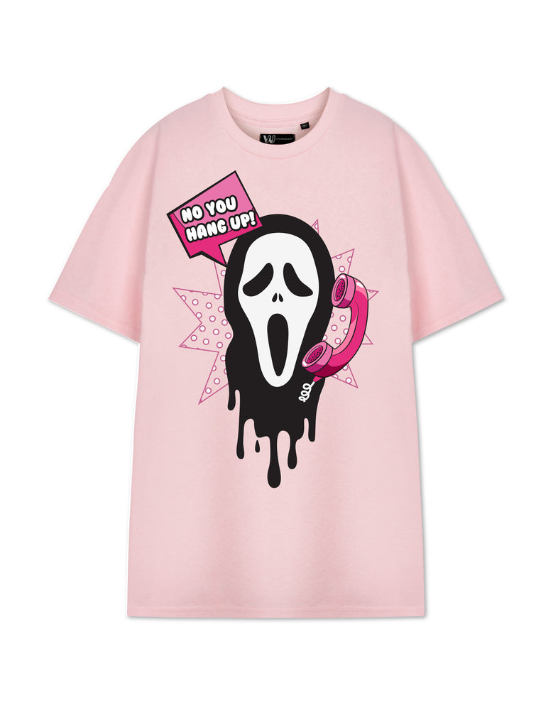 Show Me The Merch No You Hang Up Womens Pink Short Sleeved T-Shirt