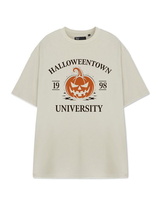 Show Me The Merch Halloween Town Womens Beige Short Sleeved T-Shirt