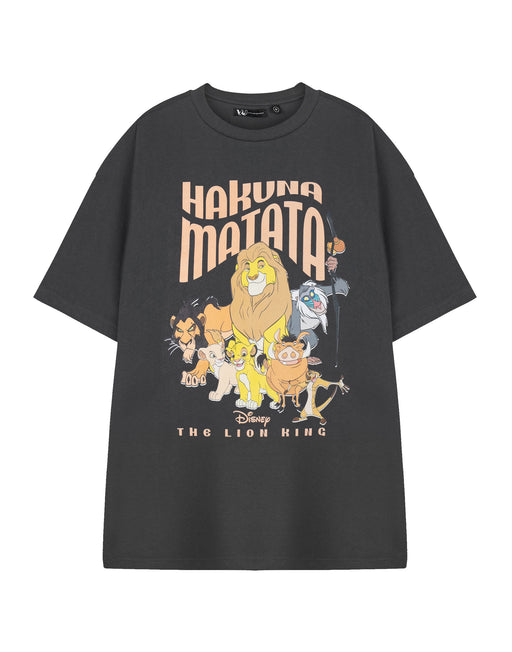 Disney Hakuna Matata Womens Grey Short Sleeved T-Shirt