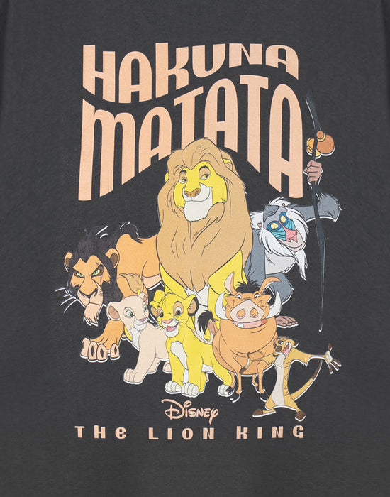 Disney Hakuna Matata Womens Grey Short Sleeved T-Shirt