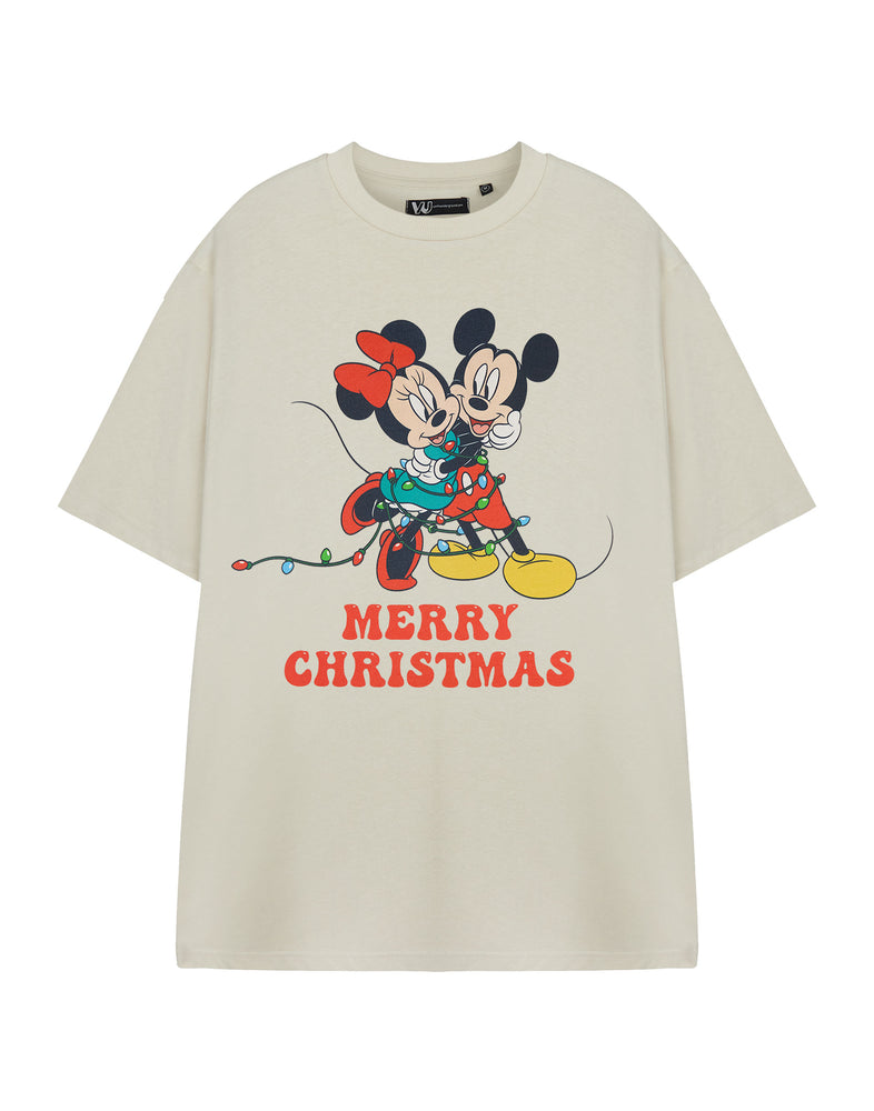 Disney All Tied Up Womens Beige Short Sleeved T-Shirt