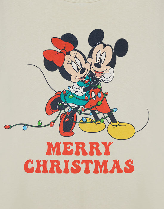 Disney All Tied Up Womens Beige Short Sleeved T-Shirt