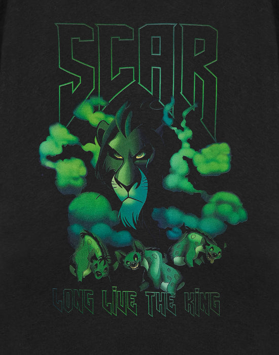 Disney Scar Lion King Womens Black Short Sleeved T-Shirt