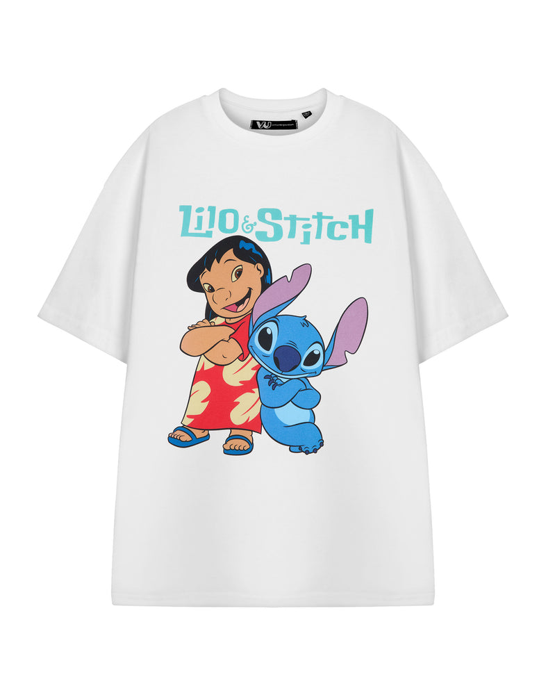 Disney Lilo & Stitch Adults Womens White Short Sleeved T-Shirt