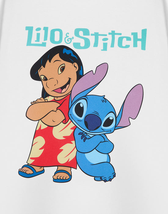 Disney Lilo & Stitch Adults Womens White Short Sleeved T-Shirt