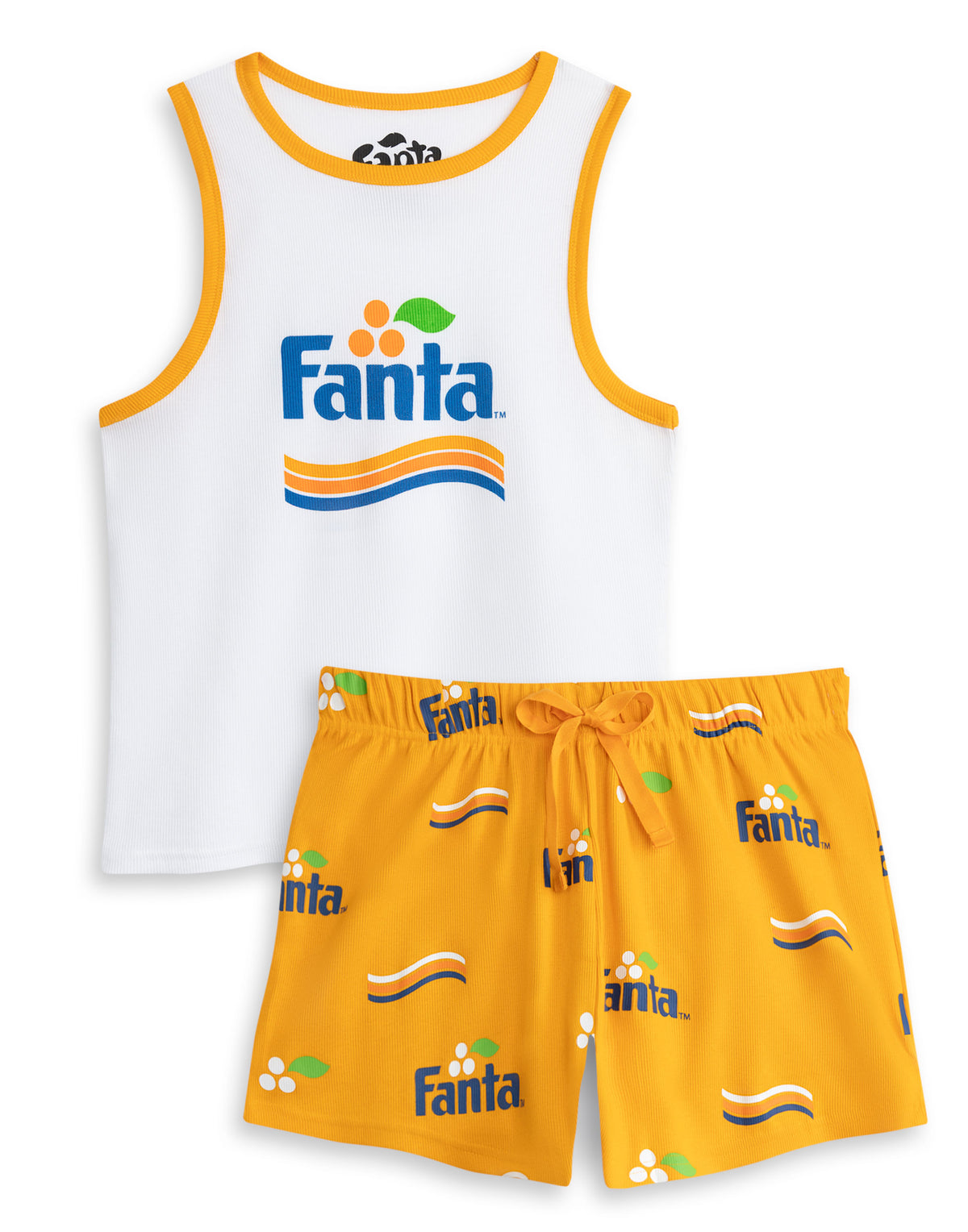 Coca Cola Fanta Womens Orange Vest and Shorts Pyjama Set — Vanilla ...