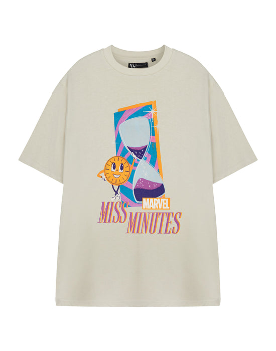 Marvel Miss Minutes Womens Beige Short Sleeved T-Shirt