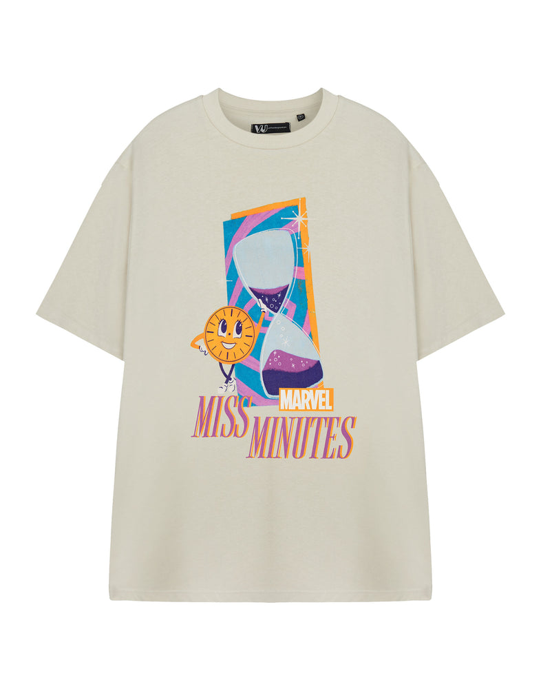 Marvel Miss Minutes Womens Beige Short Sleeved T-Shirt
