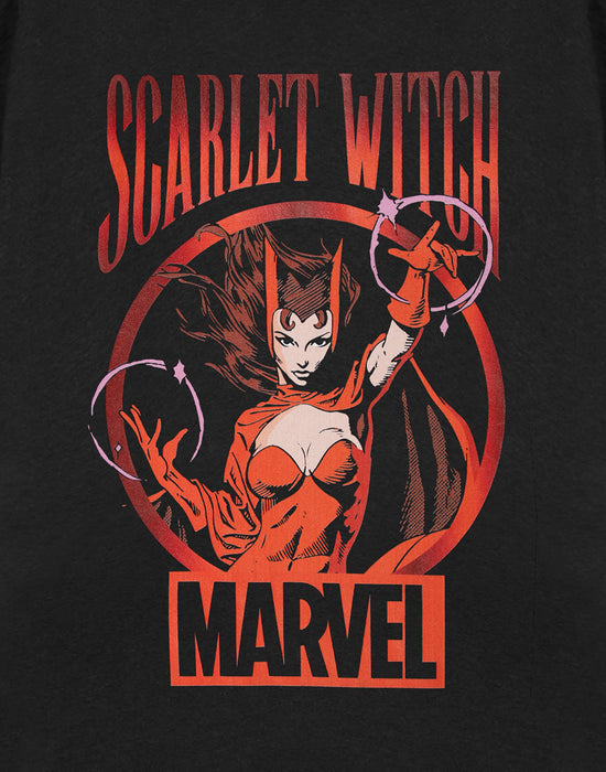 Marvel Scarlet Witch Womens Black Short Sleeved T-Shirt
