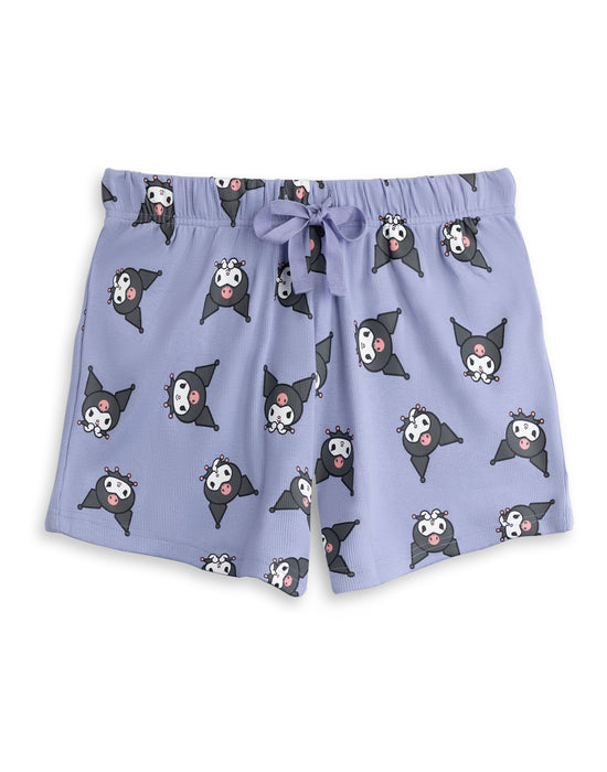 Hello Kitty Kuromi Womens Purple Vest and Shorts Pyjama Set