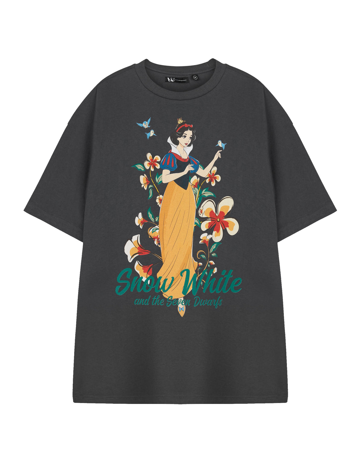Disney Snow White The Seven Dwarfs Womens Grey Short Sleeved T-Shirt