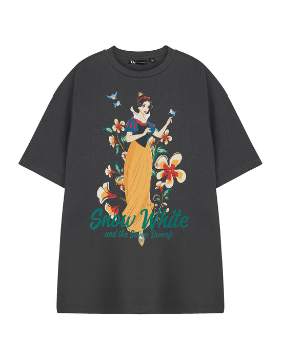 Disney Snow White & The Seven Dwarfs Womens Grey Short Sleeved T-Shirt