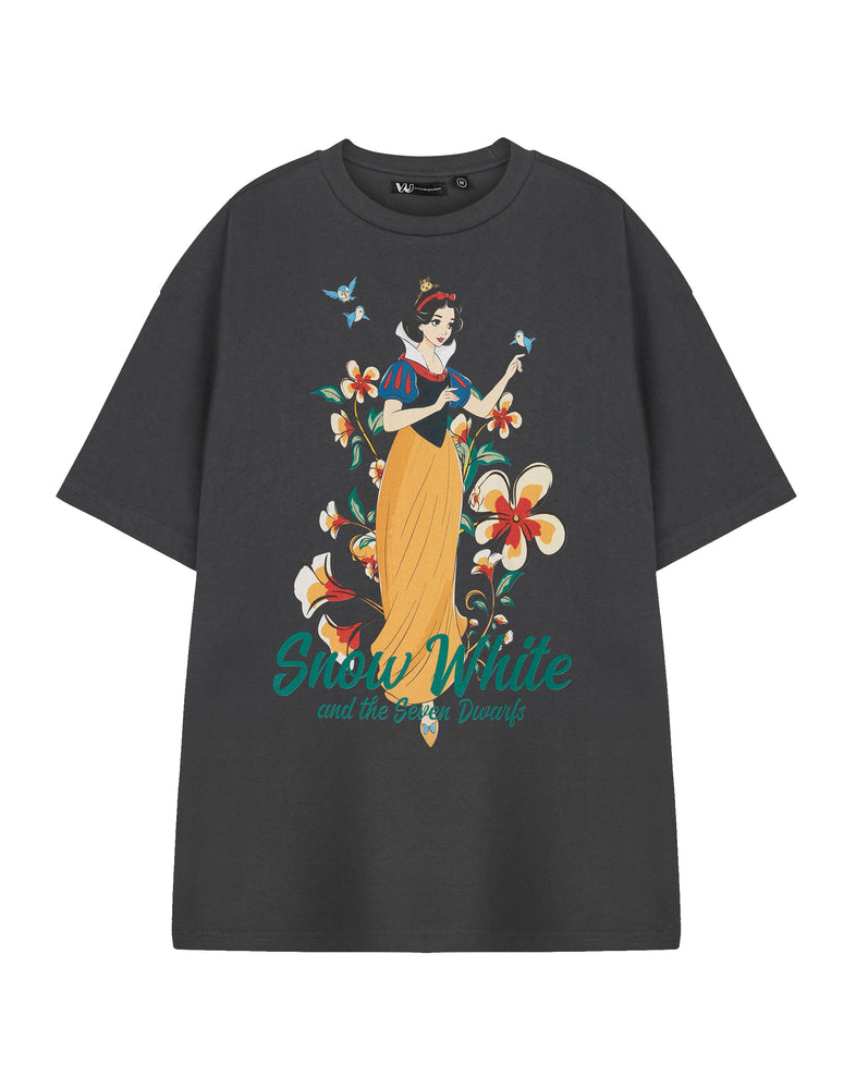 Disney Snow White & The Seven Dwarfs Womens Grey Short Sleeved T-Shirt