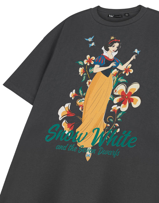 Disney Snow White & The Seven Dwarfs Womens Grey Short Sleeved T-Shirt