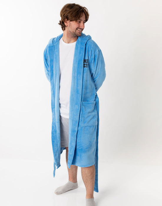 Sesame Street Cookie Monster Unisex Blue Hooded Bathrobe