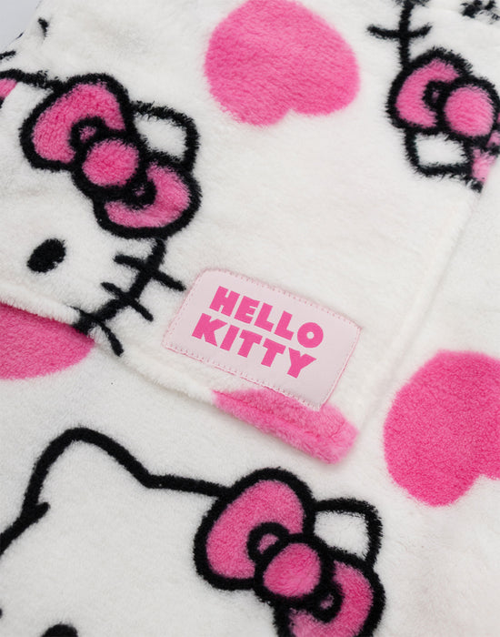 Hello Kitty Character Womens Multicoloured Hooded Bathrobe