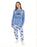 Lilo & Stitch Stitch Womens Blue Long Sleeve Long Leg Pyjama Set