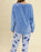 Lilo & Stitch Stitch Womens Blue Long Sleeve Long Leg Pyjama Set