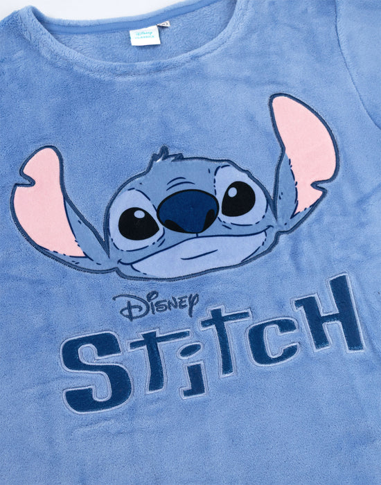 Lilo & Stitch Stitch Womens Blue Long Sleeve Long Leg Pyjama Set