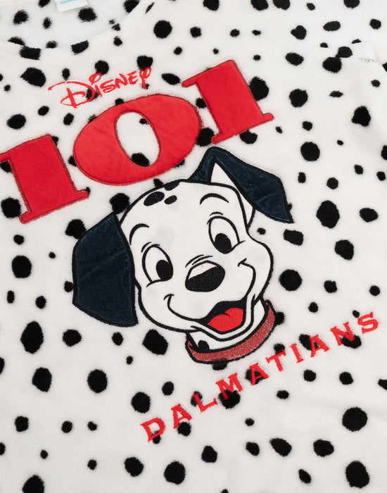 Disney 101 Dalmations Womens White Long Sleeve Long Leg Pyjama Set