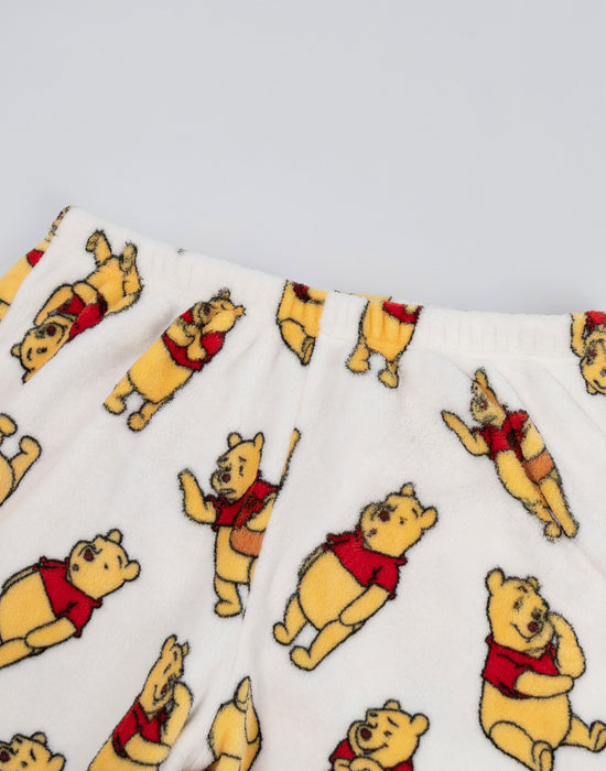 Winnie the Pooh Bear Womens Red Long Sleeve Long Leg Pyjama Set