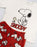 Peanuts Snoopy Womens Red Long Sleeve Long Leg Pyjama Set