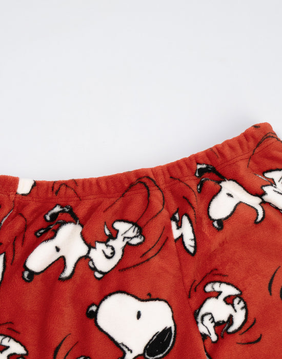 Peanuts Snoopy Womens Red Long Sleeve Long Leg Pyjama Set
