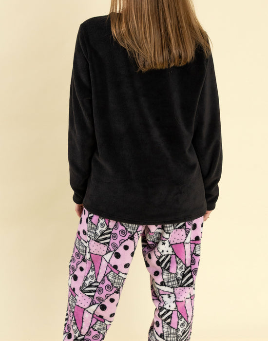 The Nightmare Before Christmas LOGO Womens Pink Long Sleeve Long Leg Pyjama Set