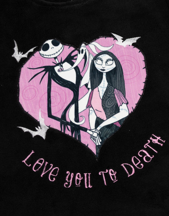 The Nightmare Before Christmas LOGO Womens Pink Long Sleeve Long Leg Pyjama Set