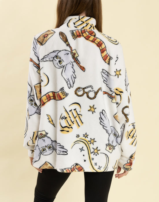 Harry Potter Hedwig Womens Quarter Zip Jumper