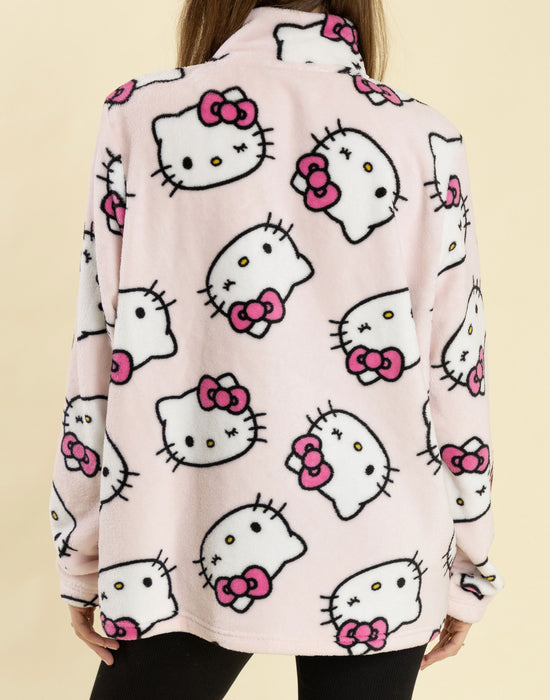 Hello Kitty Faces Womens Pink Jumper