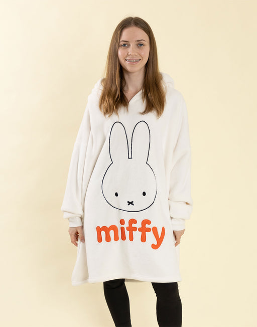 Miffy Face Womens White Blanket Hoodie