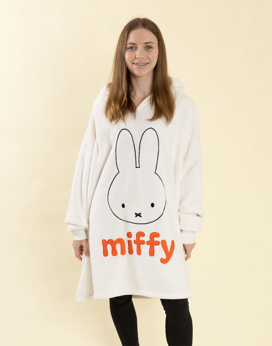 Miffy Face Womens White Blanket Hoodie