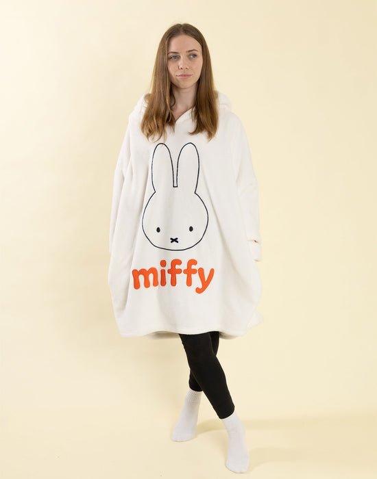 Miffy Face Womens White Blanket Hoodie